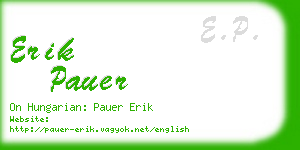 erik pauer business card
